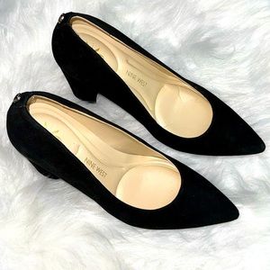 NEW Astoria 9x9 Pumps from Nine West size 8 black suede 3.5” heel